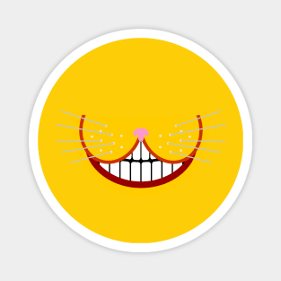 Yellow smiley cat Magnet